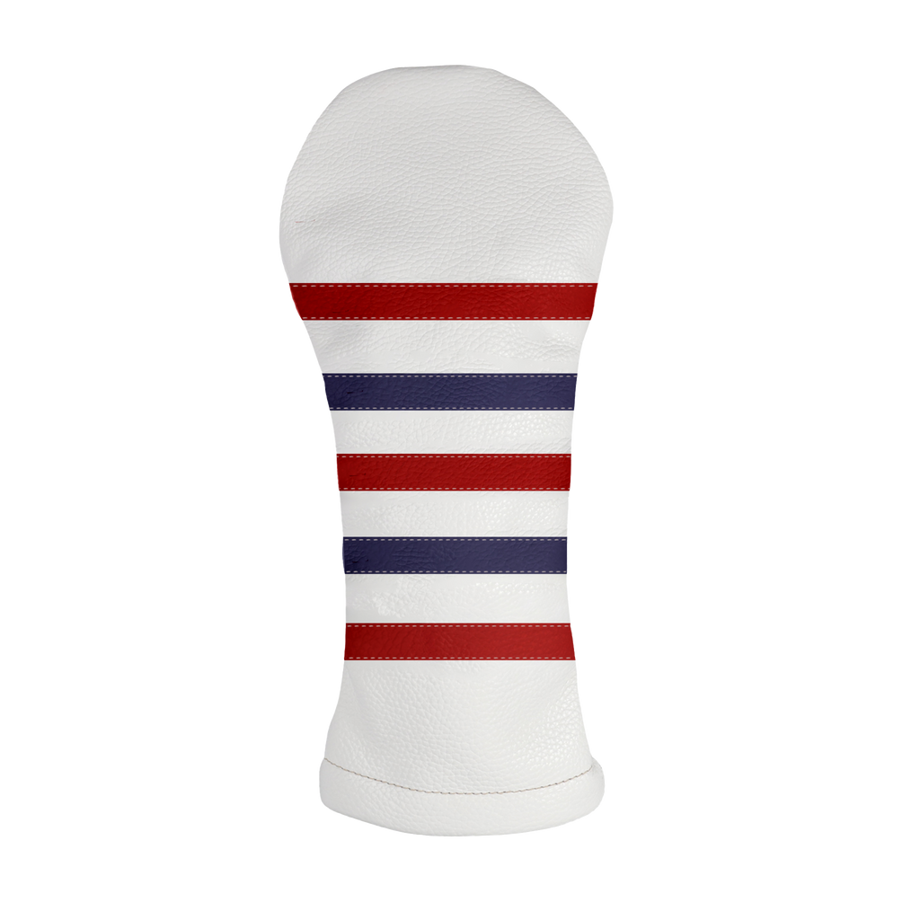 Polo Headcover: Pure White + Navy + Sunday Red