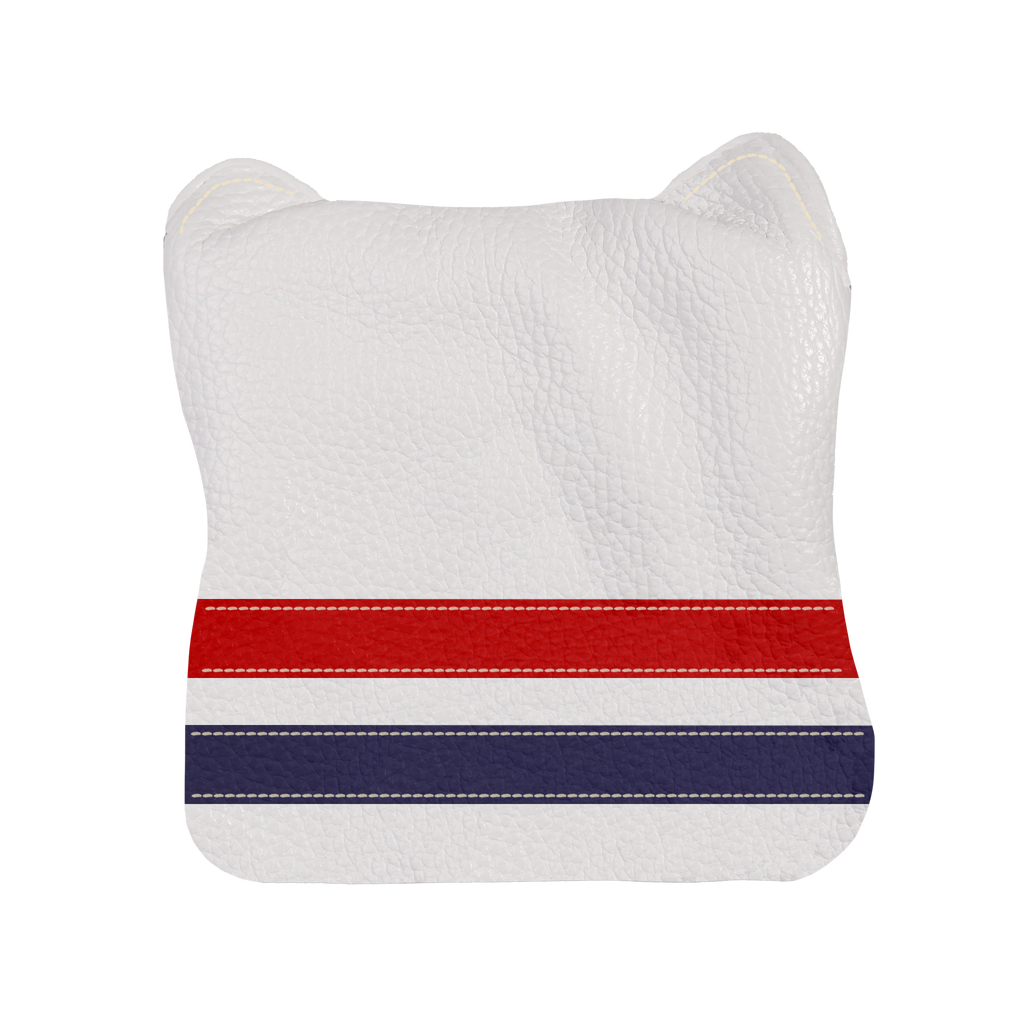 Timeless Headcover: Pure White + Navy + Sunday Red