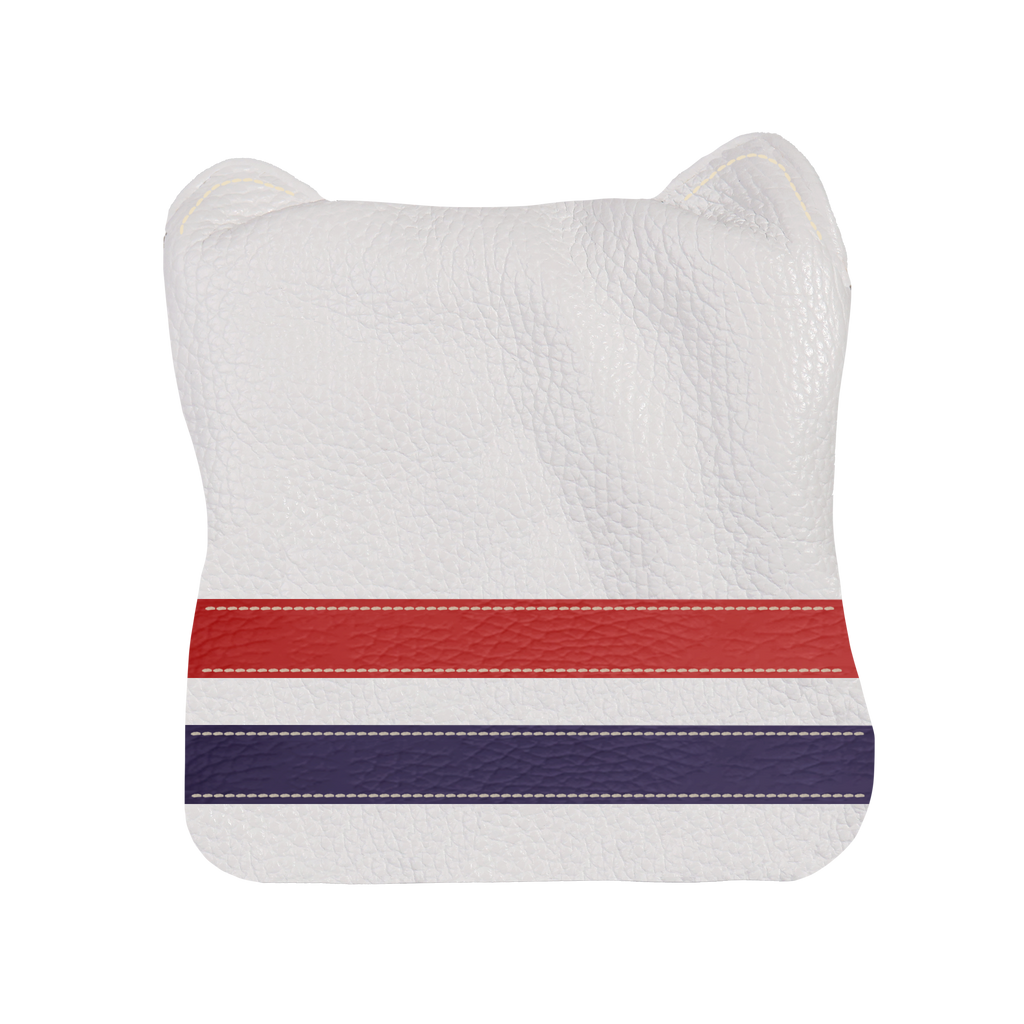 Polo Headcover: Pure White + Navy + Sunday Red