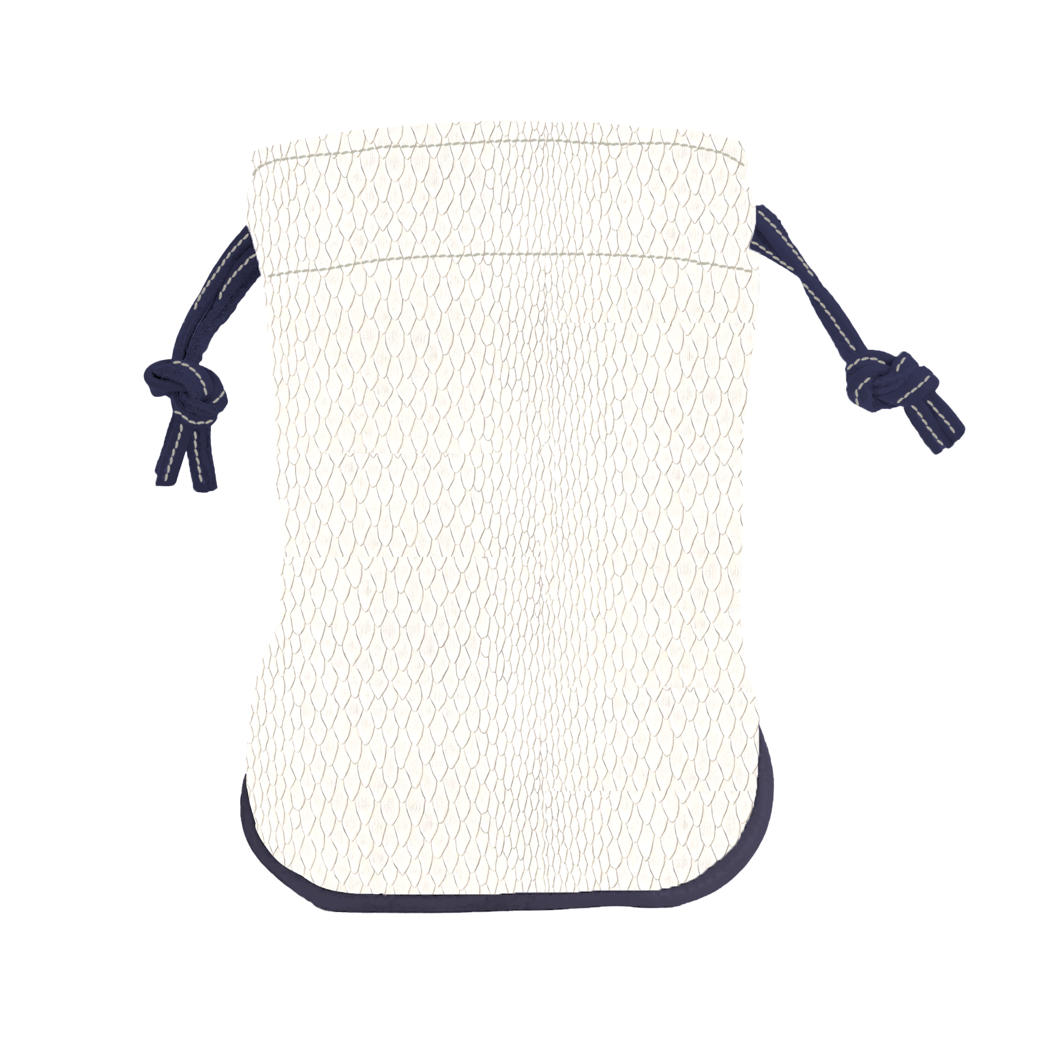 Valuables Pouch: White Boa + Navy