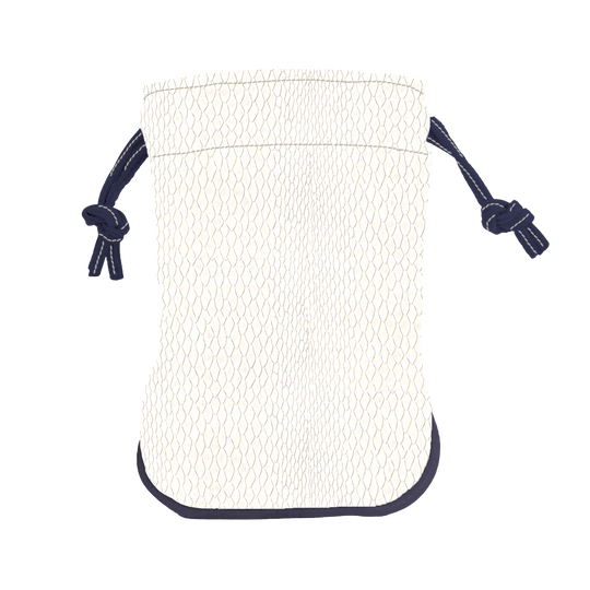 Valuables Pouch: White Boa + Navy