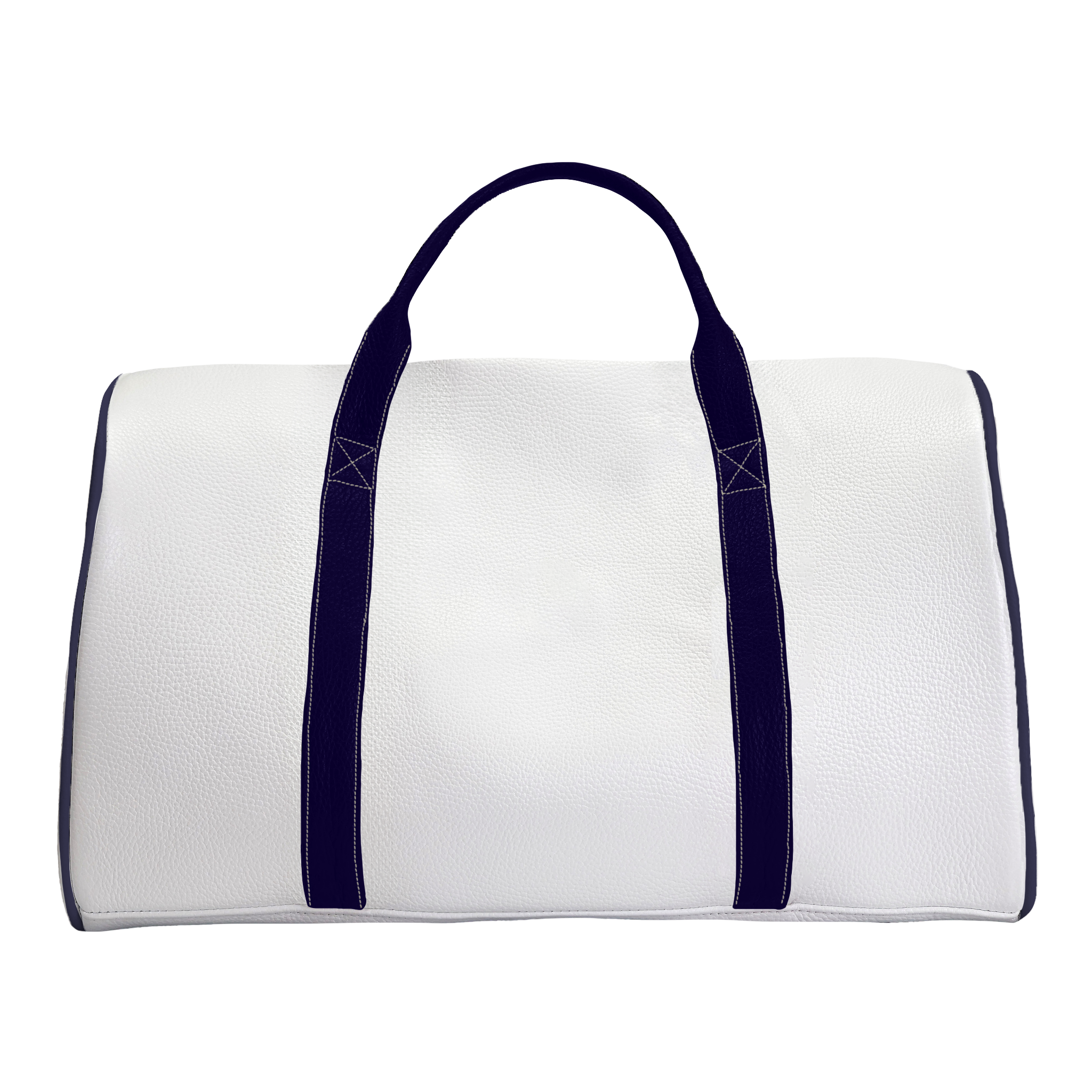 Duffle Bag: Pure White + Navy