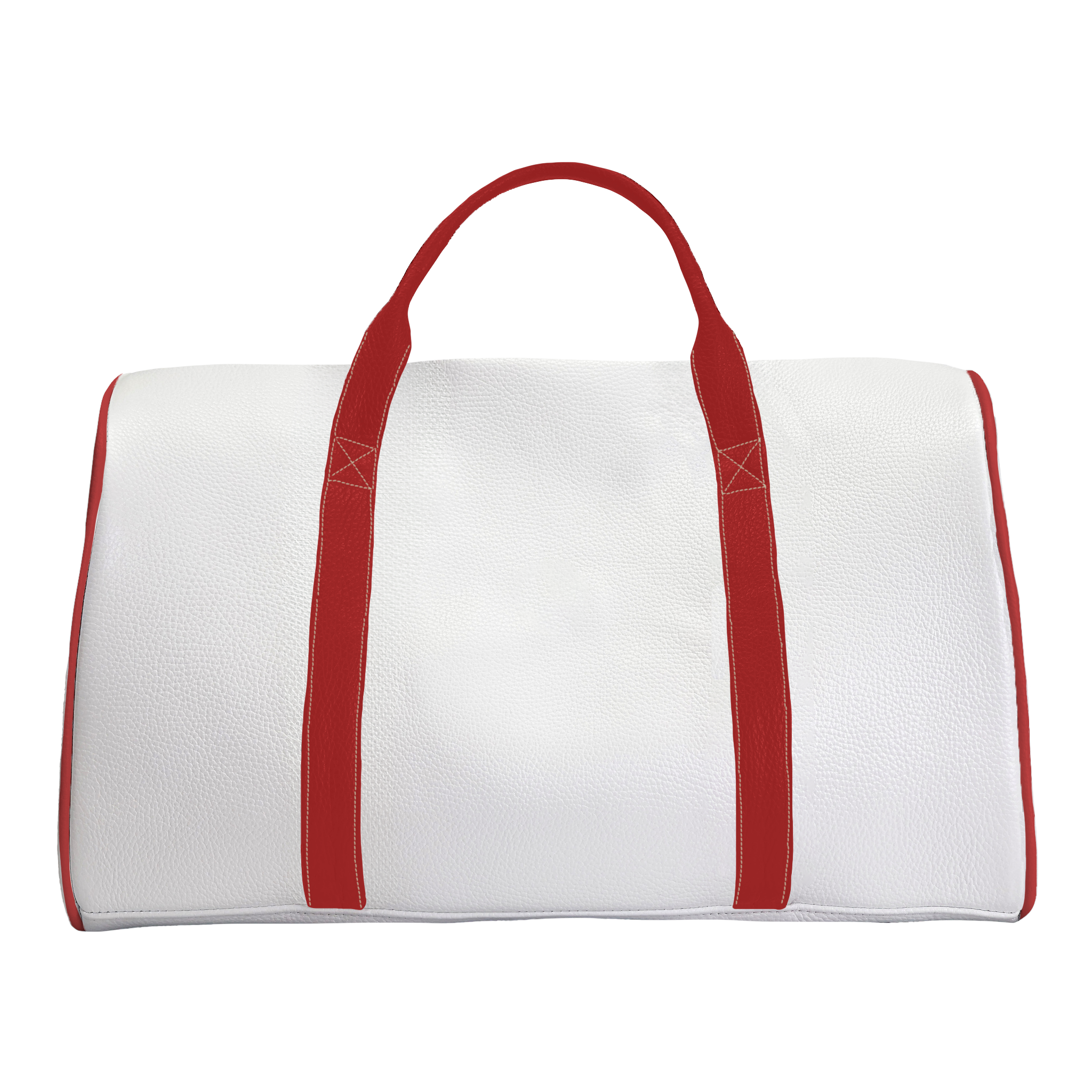 Duffle Bag: Pure White + Sunday Red