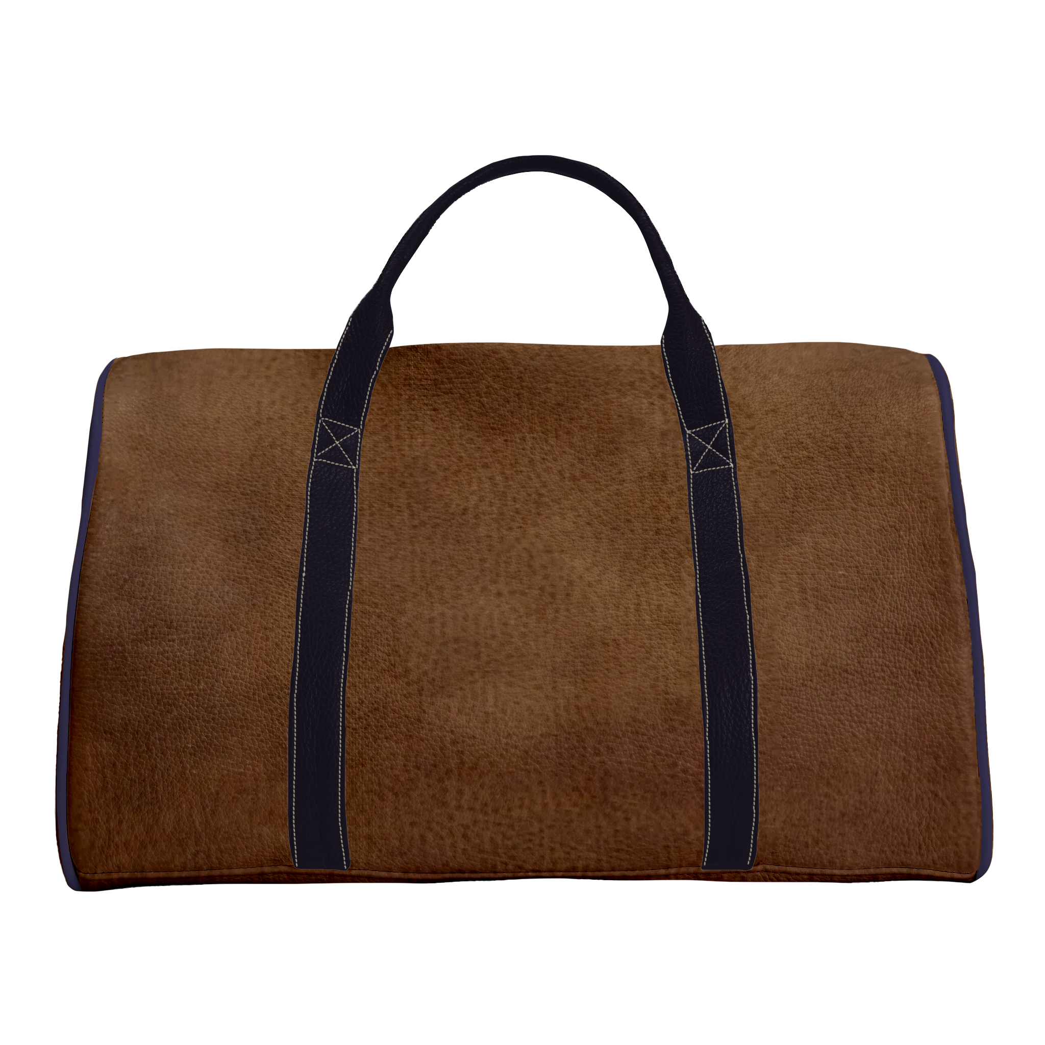 Duffle Bag: Tobacco Brown + Navy