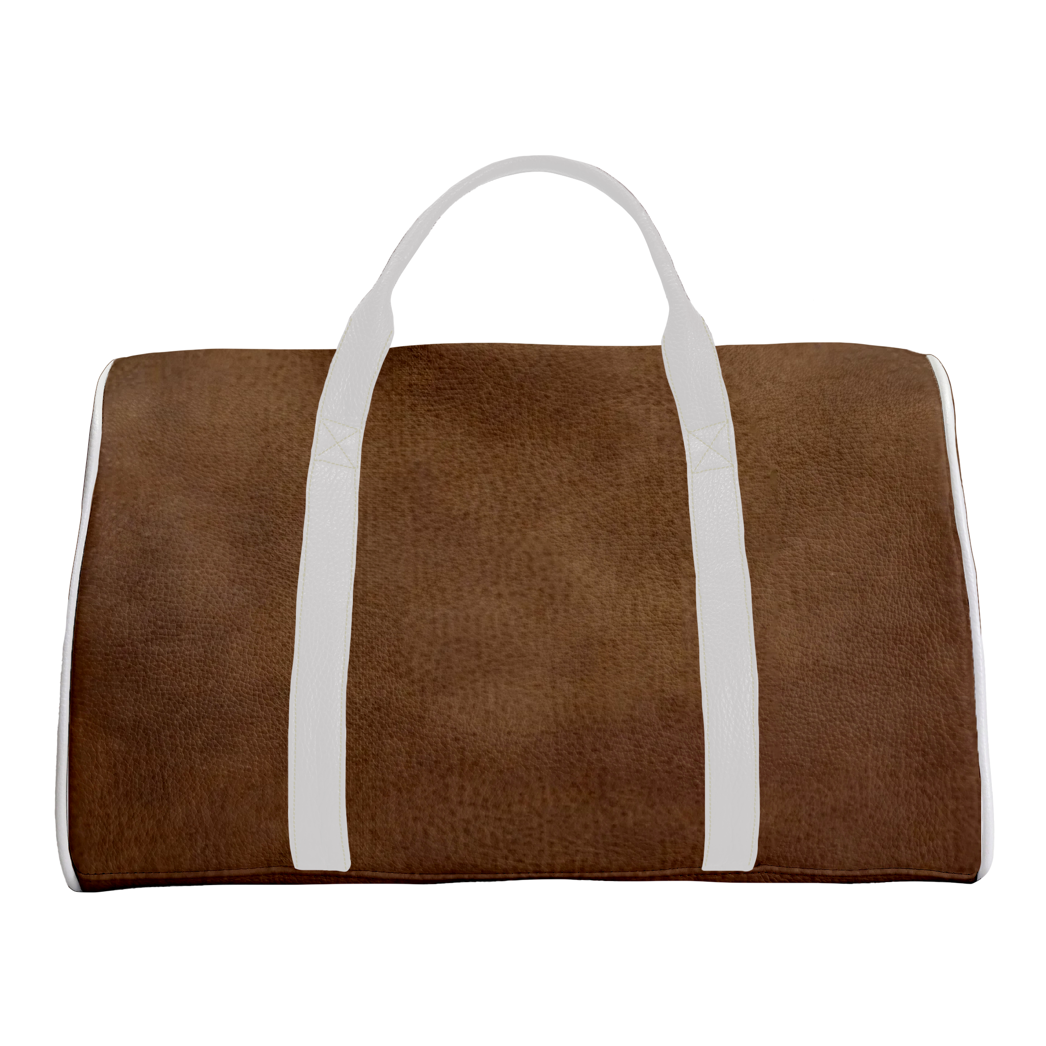 Duffle Bag: Tobacco Brown + Pure White