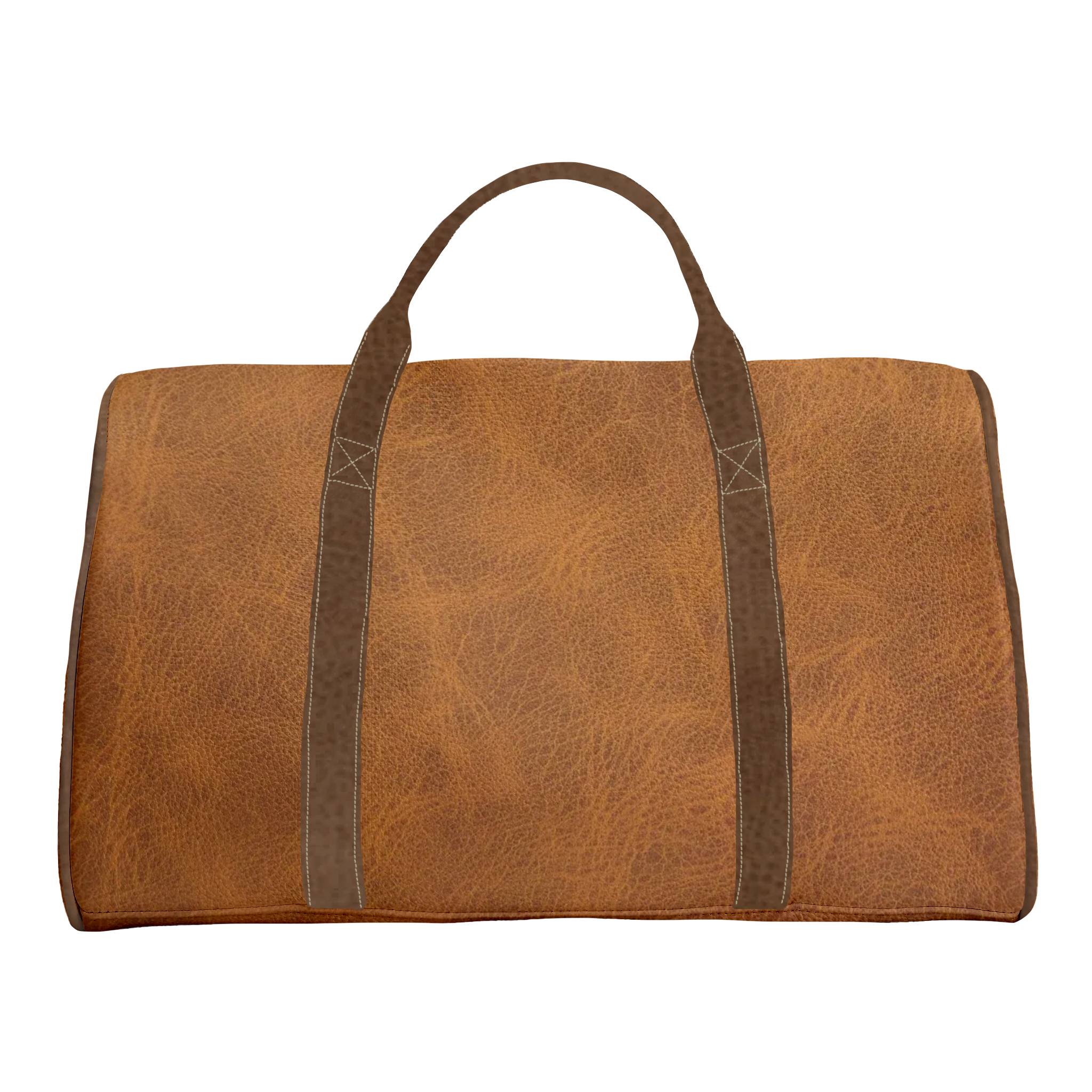 Duffle Bag: Carmel + Tobacco Brown