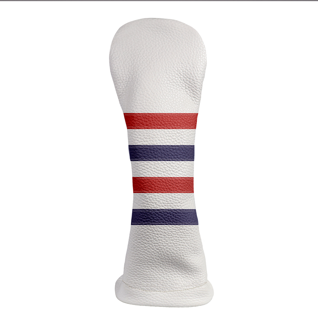 Polo Headcover: Pure White + Navy + Sunday Red