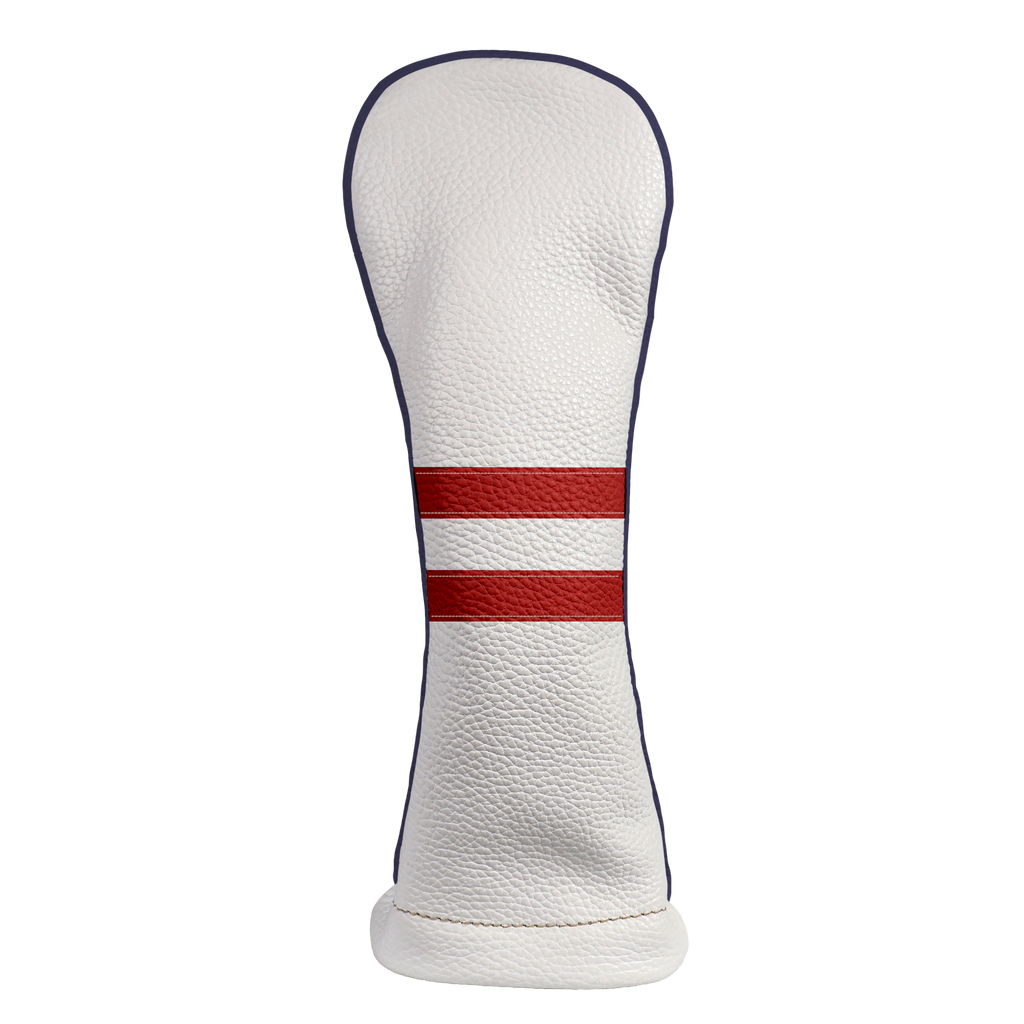 Timeless Headcover: Pure White + Navy + Sunday Red