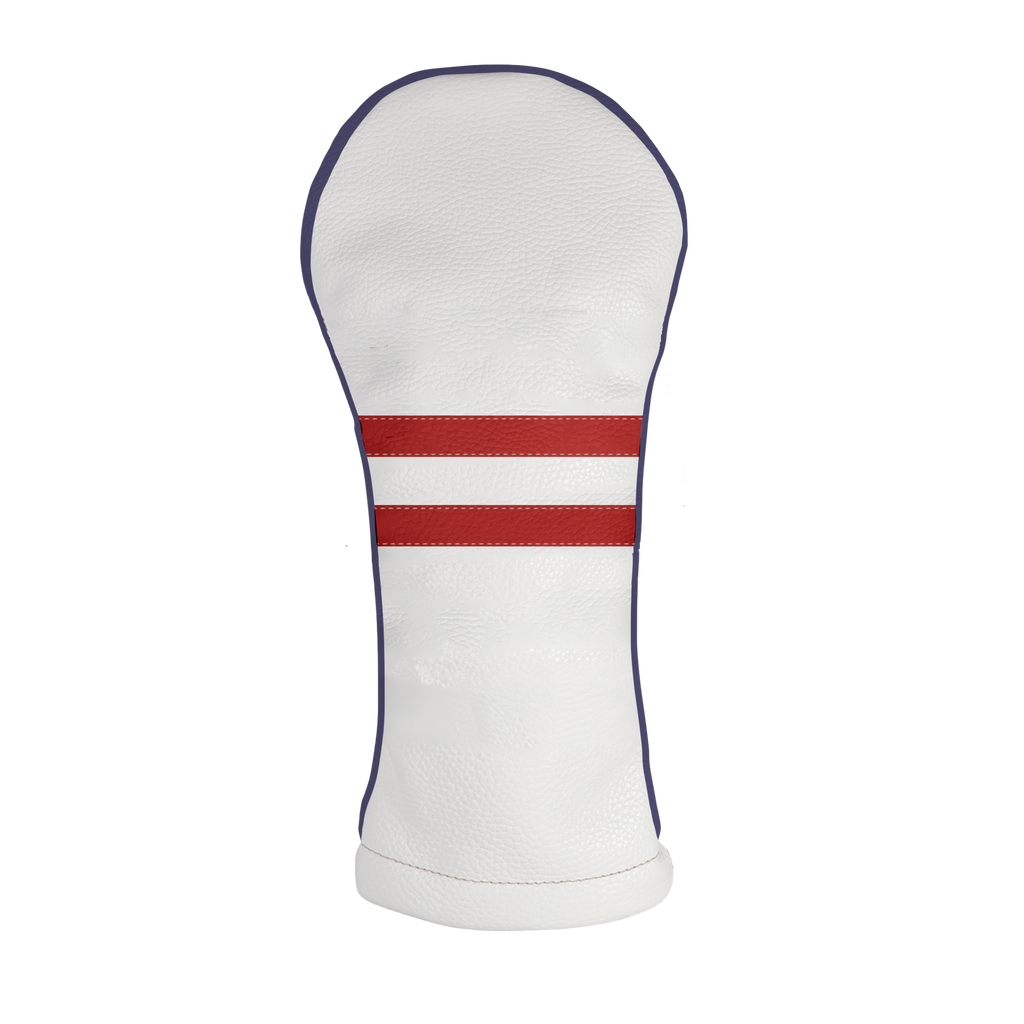 Timeless Headcover: Pure White + Navy + Sunday Red