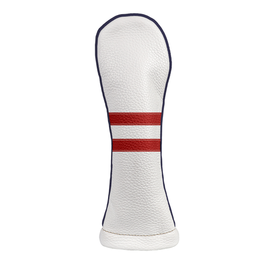 Timeless Headcover: Pure White + Navy + Sunday Red